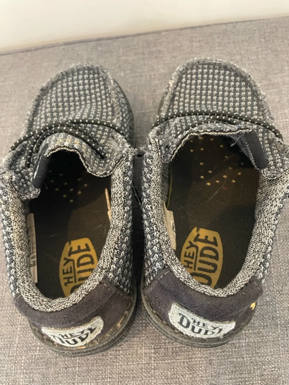 HEY DUDE Little Kid Wally Sport Mesh Loafers Gray Size 8